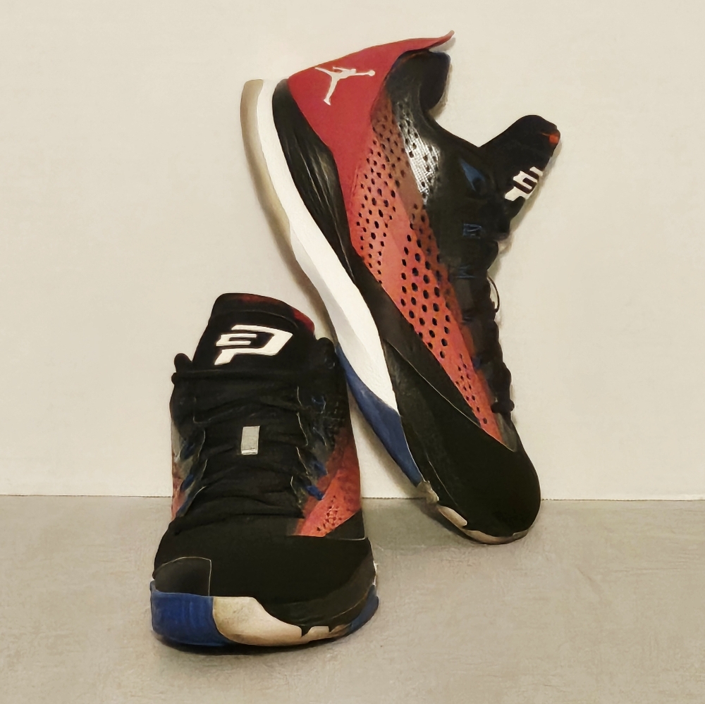 Vintage Nike Air Jordan VII CP3 (2013), M9.5 Black/Red/Blue/Wht, Exc. Cond...